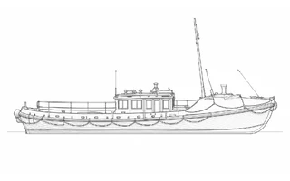 Architectural profile drawing of Charles Dibdin ON762