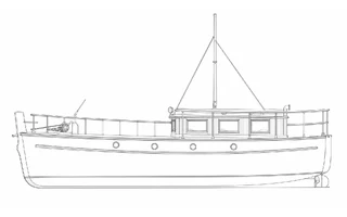 Architectural profile drawing of Davia