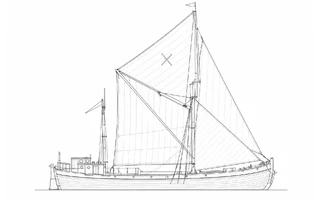 Architectural profile drawing of Ena