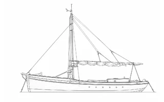 Architectural profile drawing of Endeavour
