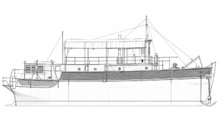 Architectural profile drawing of Eothen