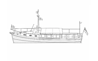 Architectural profile drawing of Ferry Nymph
