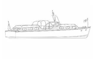 Architectural profile drawing of Fervent