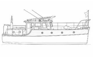 Architectural profile drawing of Fleury II