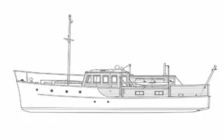 Architectural profile drawing of Forty Two