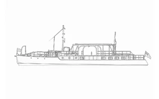Architectural profile drawing of Glala