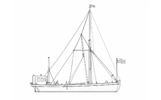 Architectural profile drawing of Greta
