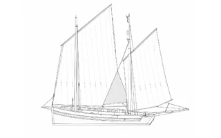 Architectural profile drawing of Happy Return FE5