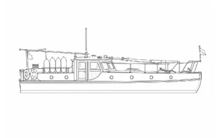 Architectural profile drawing of Jong