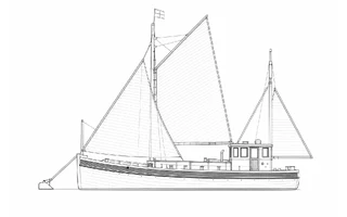 Architectural profile drawing of Letitia