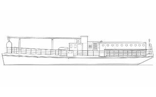 Architectural profile drawing of Marchioness