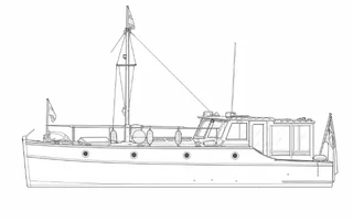 Architectural profile drawing of Margo II