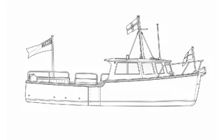 Architectural profile drawing of Mary Irene