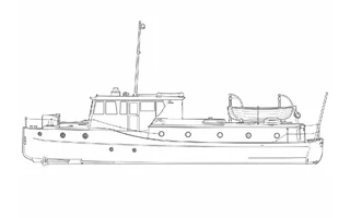 Architectural profile drawing of Matoya