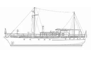 Architectural profile drawing of Mermaiden