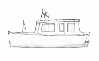 Architectural profile drawing of Miss Margate