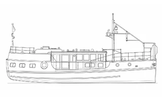 Architectural profile drawing of Monarch