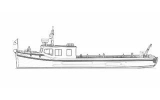Architectural profile drawing of New Britannic