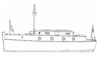Architectural profile drawing of Nydia