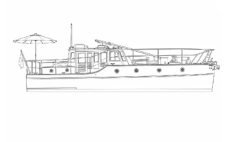 Architectural profile drawing of Ona II