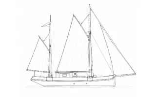 Architectural profile drawing of OurLizzie