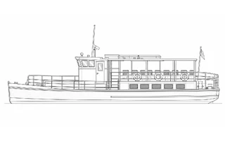 Architectural profile drawing of QueenBoadiceaII
