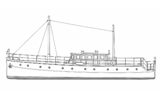 Architectural profile drawing of Sundowner