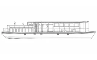 Architectural profile drawing of The King