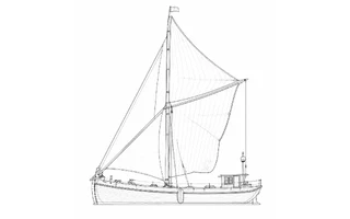 Architectural profile drawing of Tollesbury