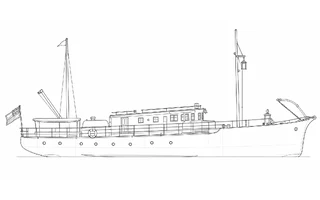 Architectural profile drawing of Warrior