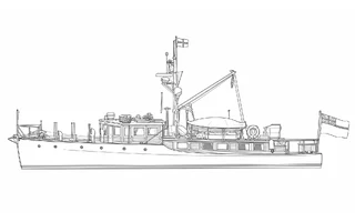Architectural profile drawing of White Heather