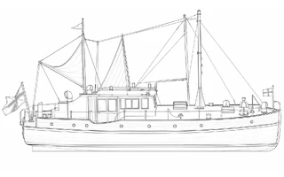 Architectural profile drawing of White Orchid